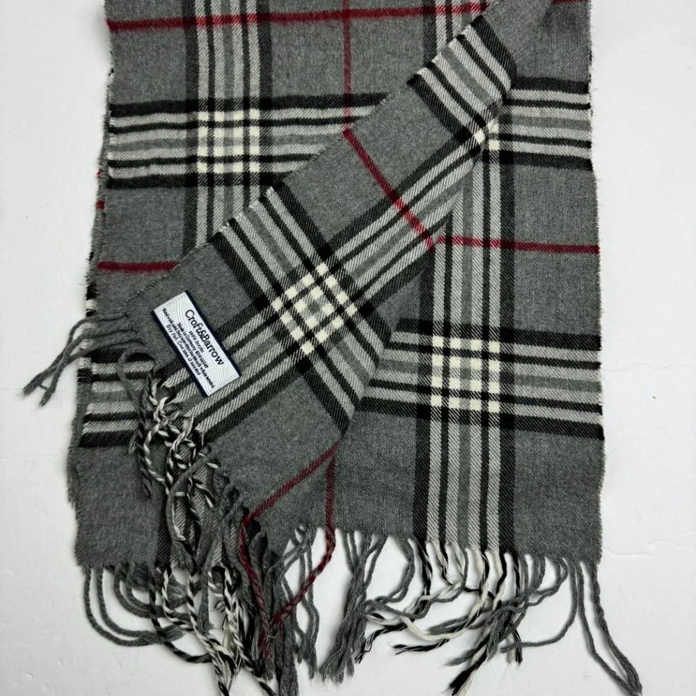 Croft & Barrow Gray Soft Acrylic Scarf Made in Germany